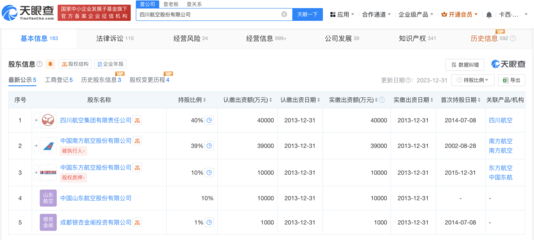 四川航空完成工商变更与票务代理新动向